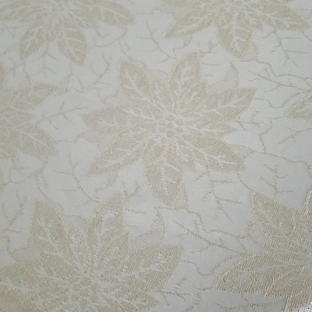 Off White Metallic Gold Table Cloth 60X102